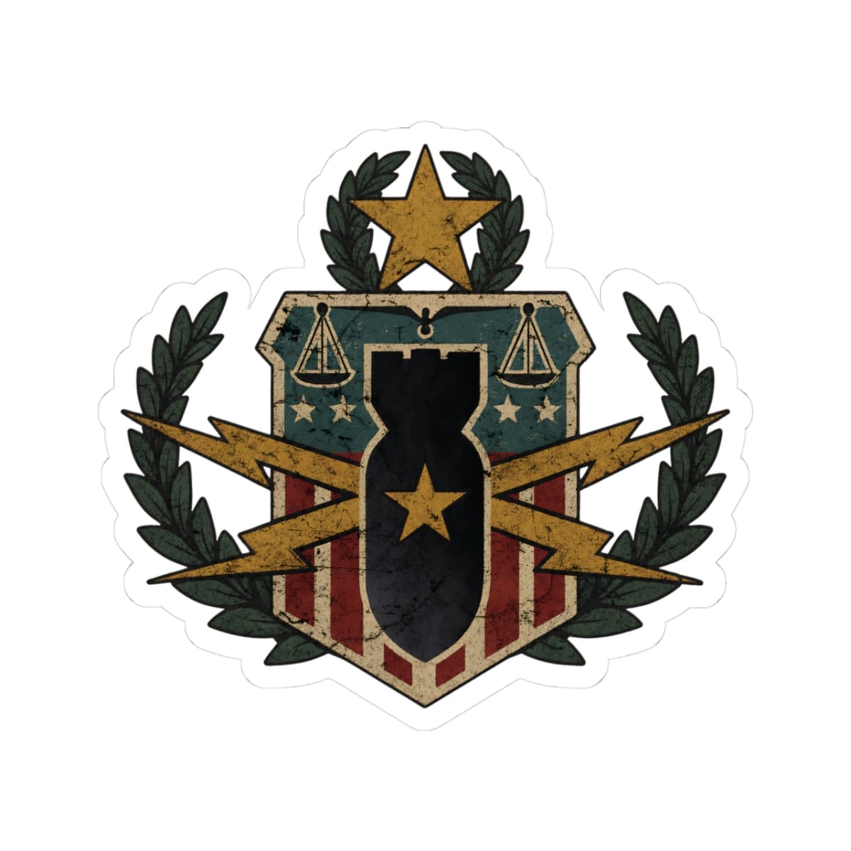 K-Factor Supply Co HDS/PSBT Vintage Master Badge Sticker 3" × 3"