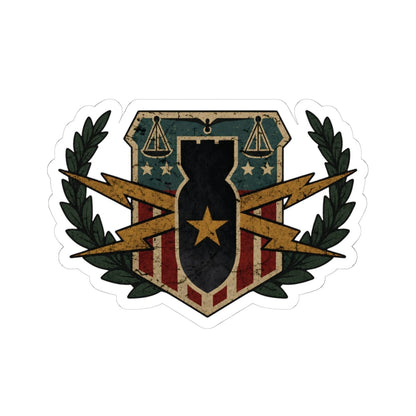 K-Factor Supply Co HDS/PSBT Vintage Senior Badge Sticker 4" × 4" / White
