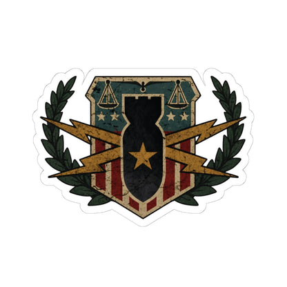 K-Factor Supply Co HDS/PSBT Vintage Senior Badge Sticker 6" × 6" / White
