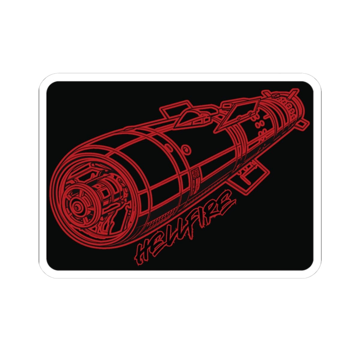 K-Factor Supply Co Hellfire Sticker 3" × 3"