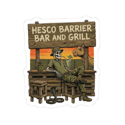 K-Factor Supply Co HESCO Barrier Bar and Grill MK 1 Sticker 4" × 4"