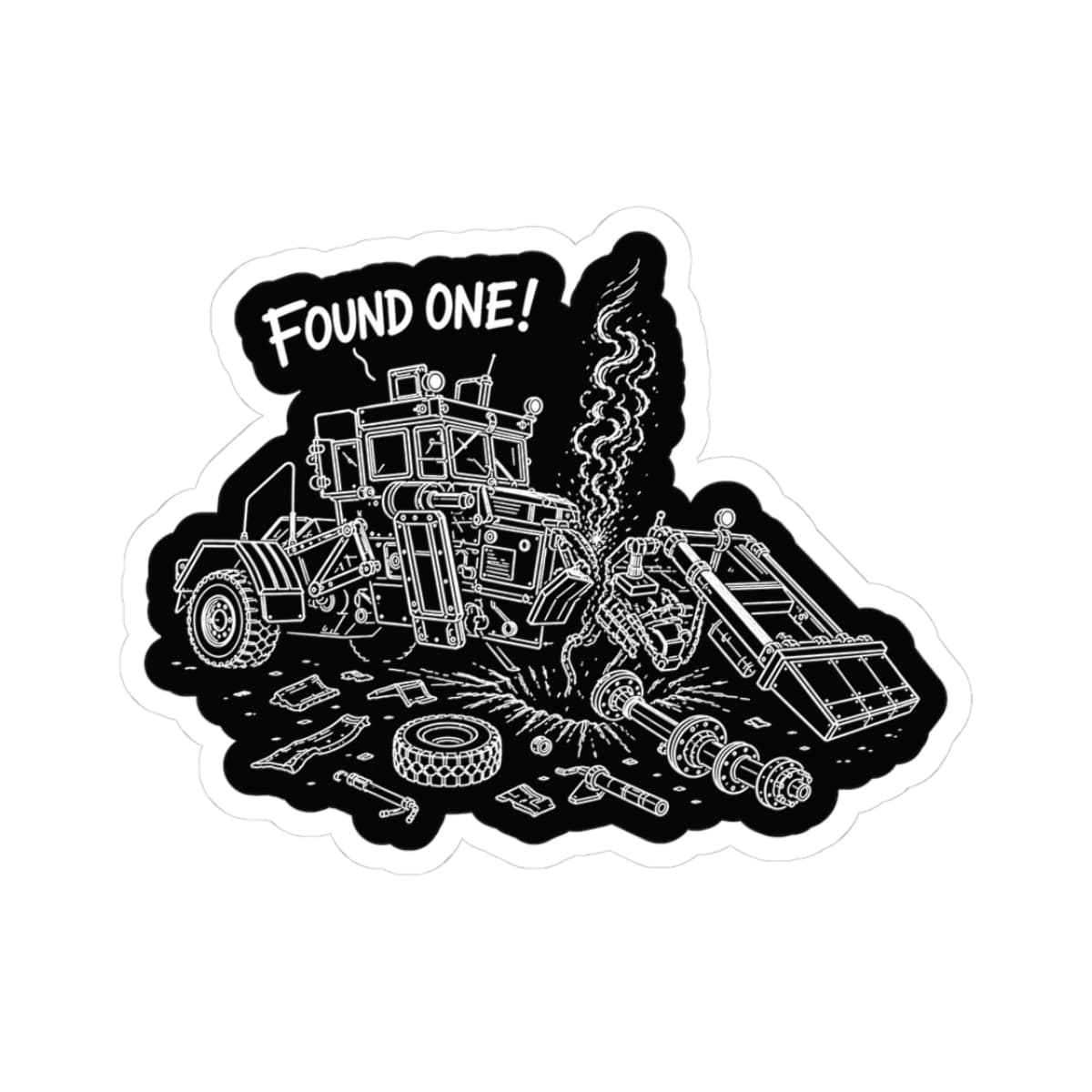 K-Factor Supply Co Husky - Found One! Sticker 3" × 3"