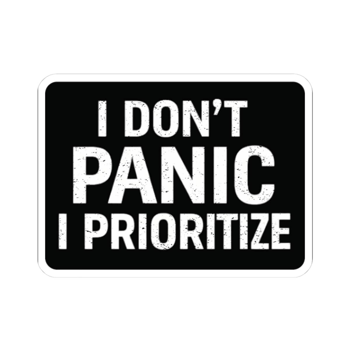 K-Factor Supply Co I Don't Panic Sticker 3" × 3"