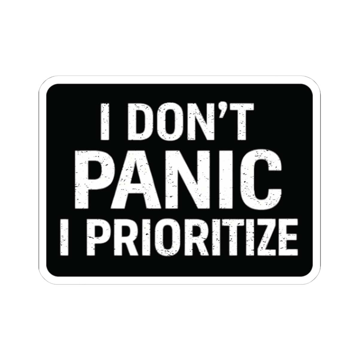 K-Factor Supply Co I Don't Panic Sticker 4" × 4"