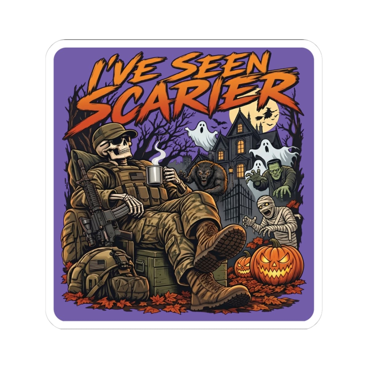 K-Factor Supply Co I've Seen Scarier Sticker 3" × 3"