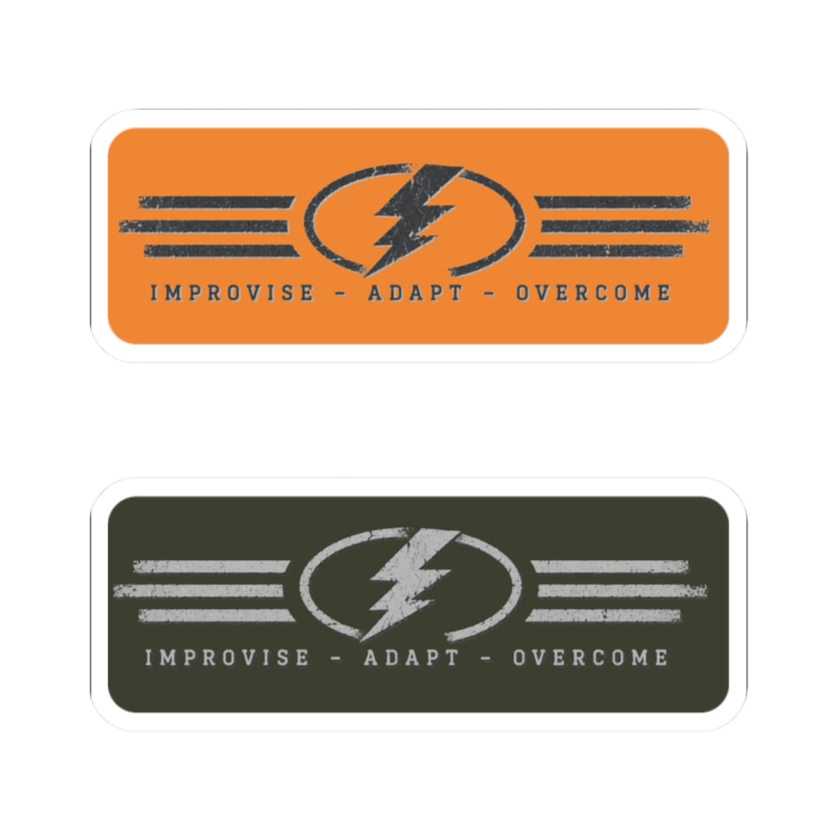 K-Factor Supply Co Improvise Adapt Overcome Mk 2 (2-pack) Sticker 2" × 2"