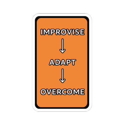 K-Factor Supply Co Improvise Adapt Overcome Sticker 4" × 4" / White