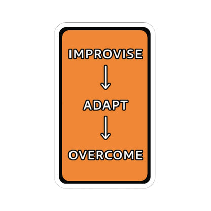 K-Factor Supply Co Improvise Adapt Overcome Sticker 6" × 6" / White
