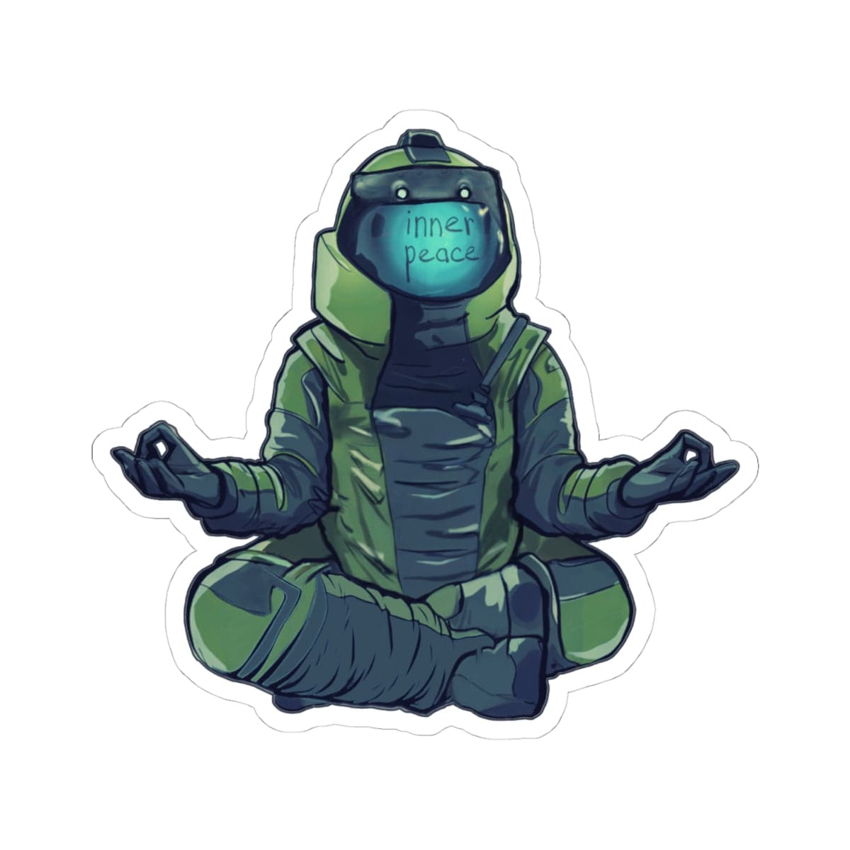 K-Factor Supply Co Inner Peace Sticker 4" × 4"