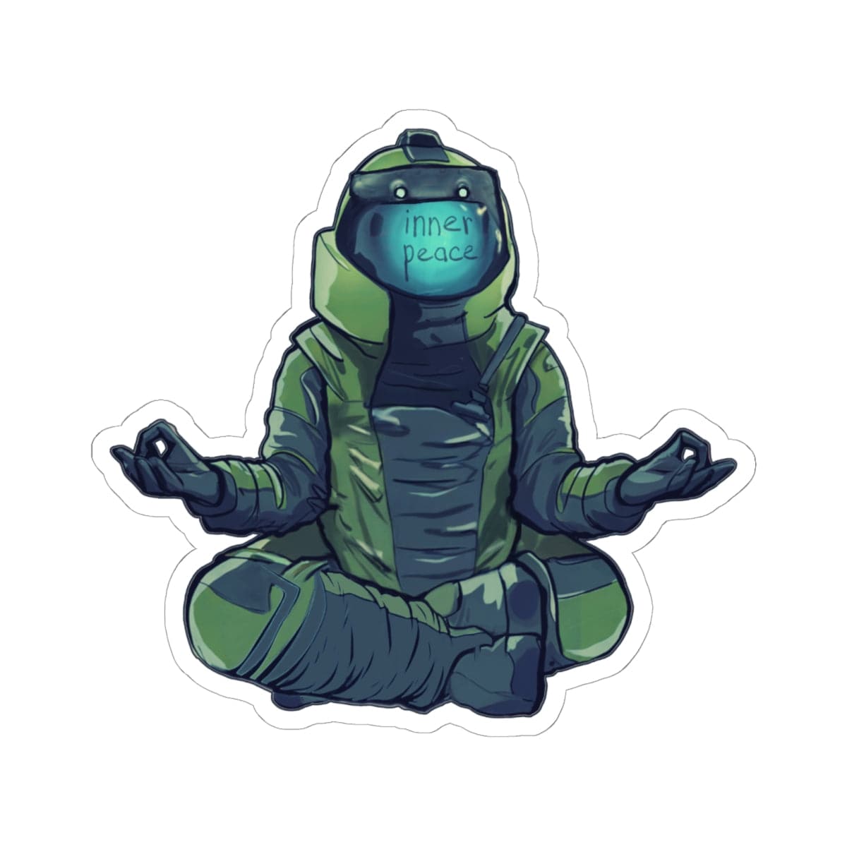 K-Factor Supply Co Inner Peace Sticker 6" × 6"