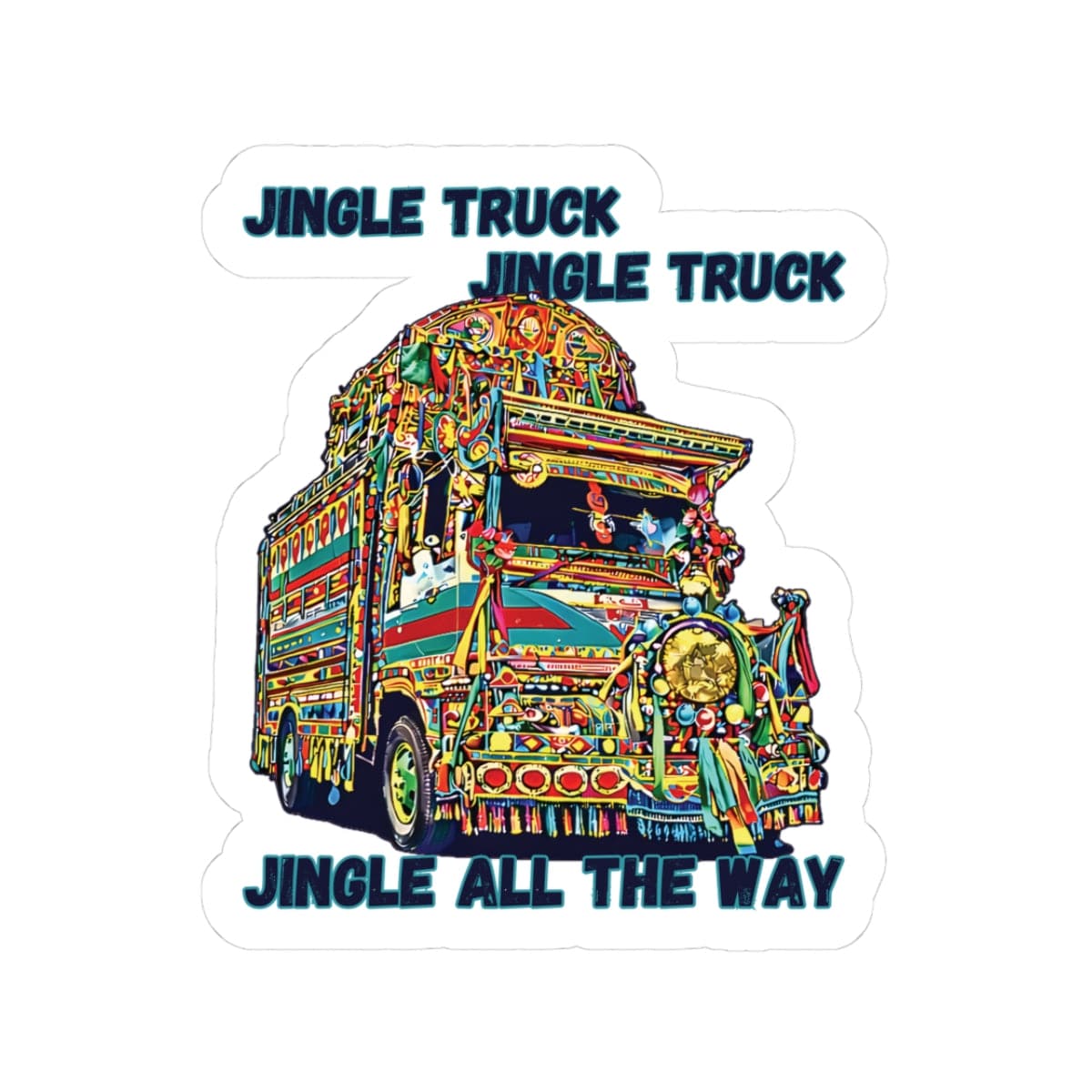 K-Factor Supply Co Jingle All The Way Sticker 3" × 3" / White