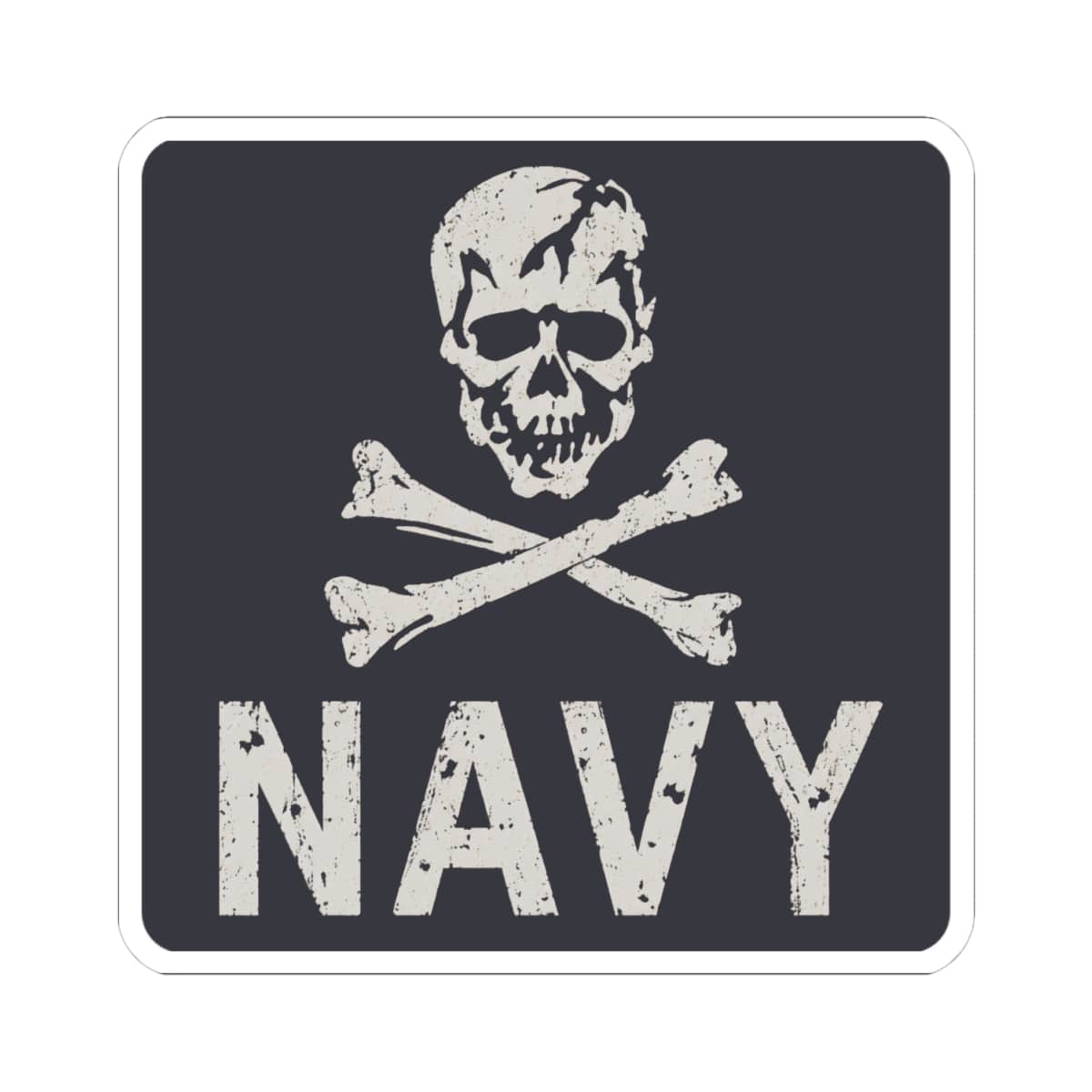K-Factor Supply Co Jolly Rogers Mk 2 Sticker 4" × 4" / White