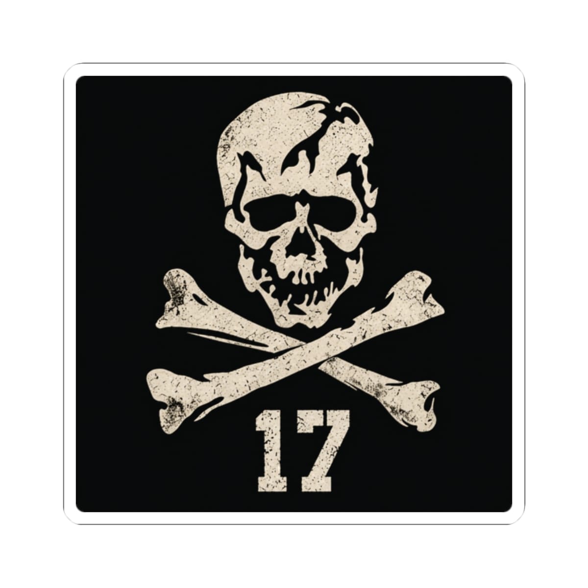 K-Factor Supply Co Jolly Rogers Sticker 2" × 2" / White