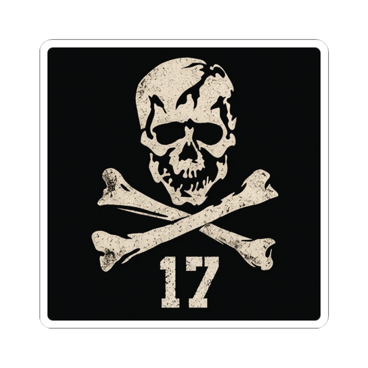 K-Factor Supply Co Jolly Rogers Sticker 3" × 3" / White