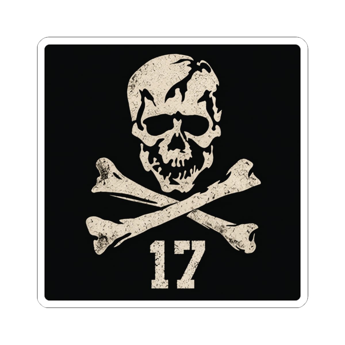 K-Factor Supply Co Jolly Rogers Sticker 6" × 6" / White
