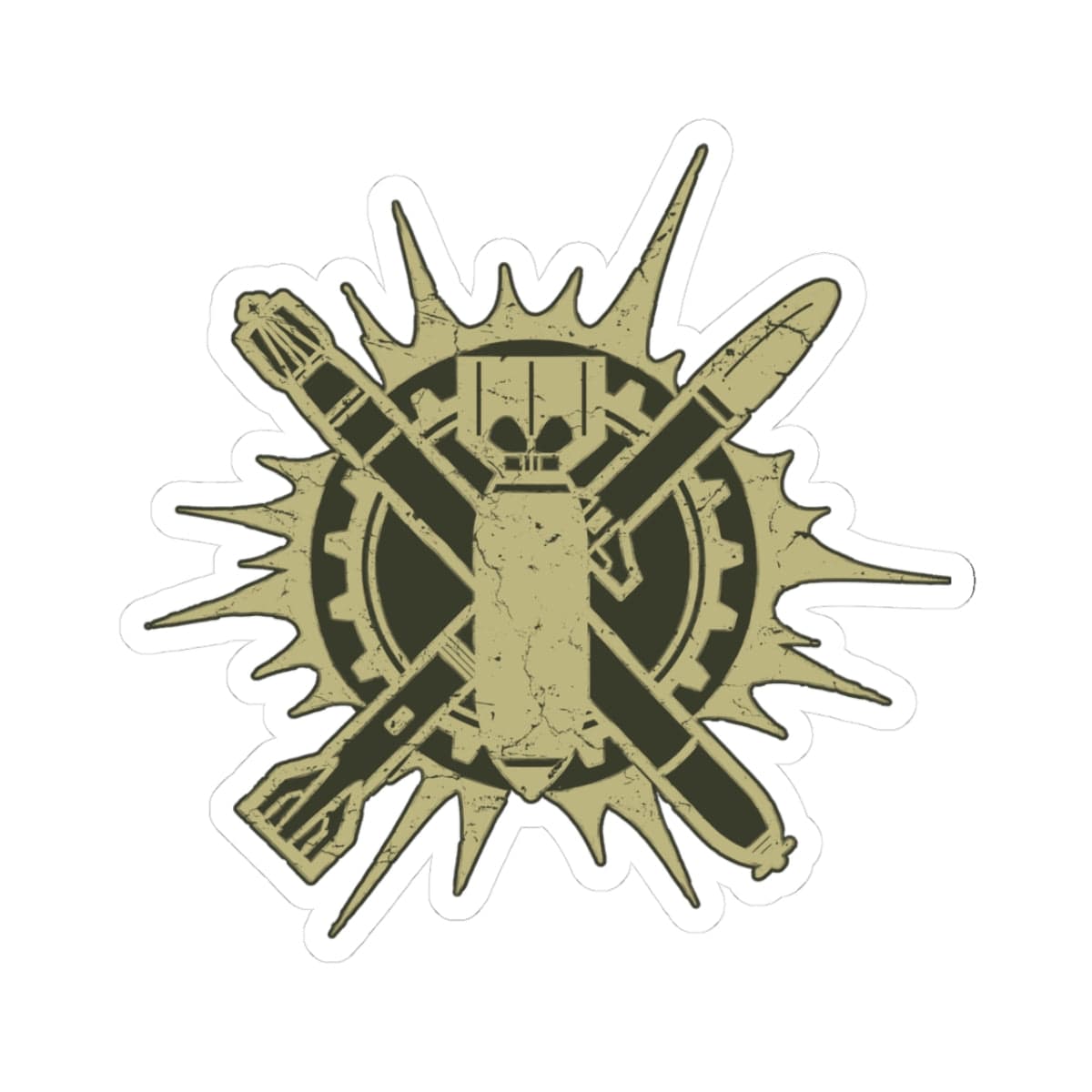 K-Factor Supply Co Junk in the Sun Sticker 3" × 3"
