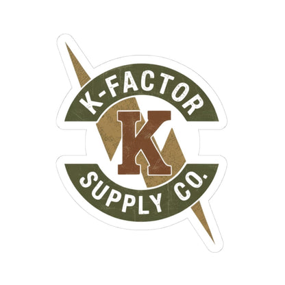 K-Factor Supply Co K-Factor Flash Logo Sticker 4" × 4"