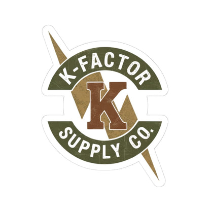 K-Factor Supply Co K-Factor Flash Logo Sticker 6" × 6"
