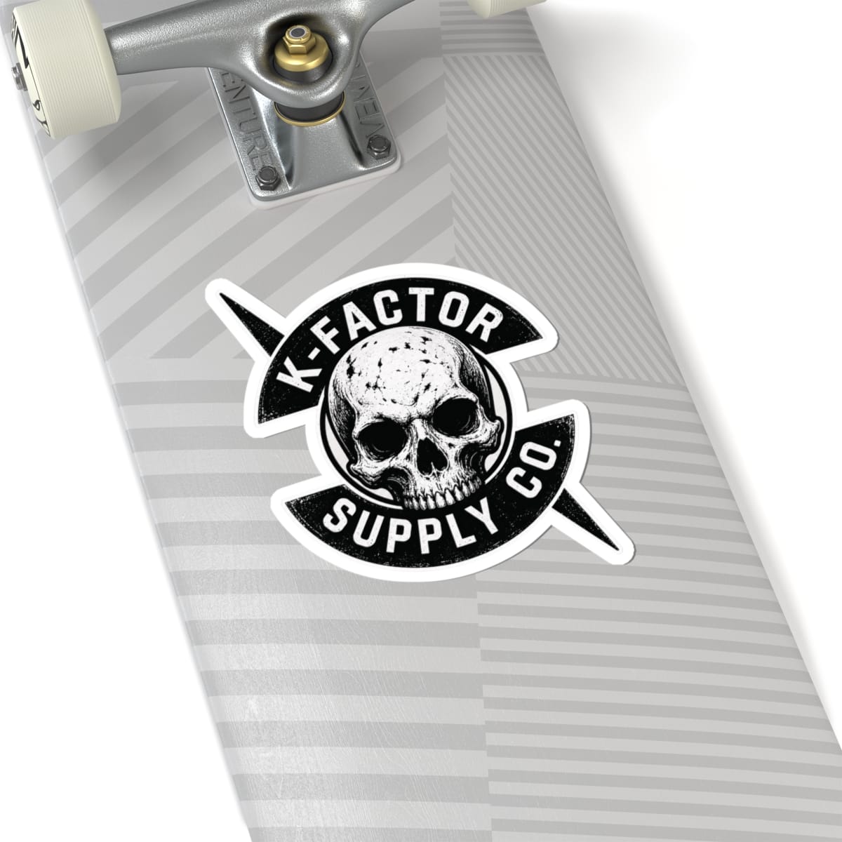 K-Factor Supply Co K-Factor Tarot Skull Logo Sticker