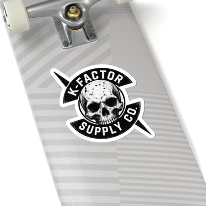 K-Factor Supply Co K-Factor Tarot Skull Logo Sticker