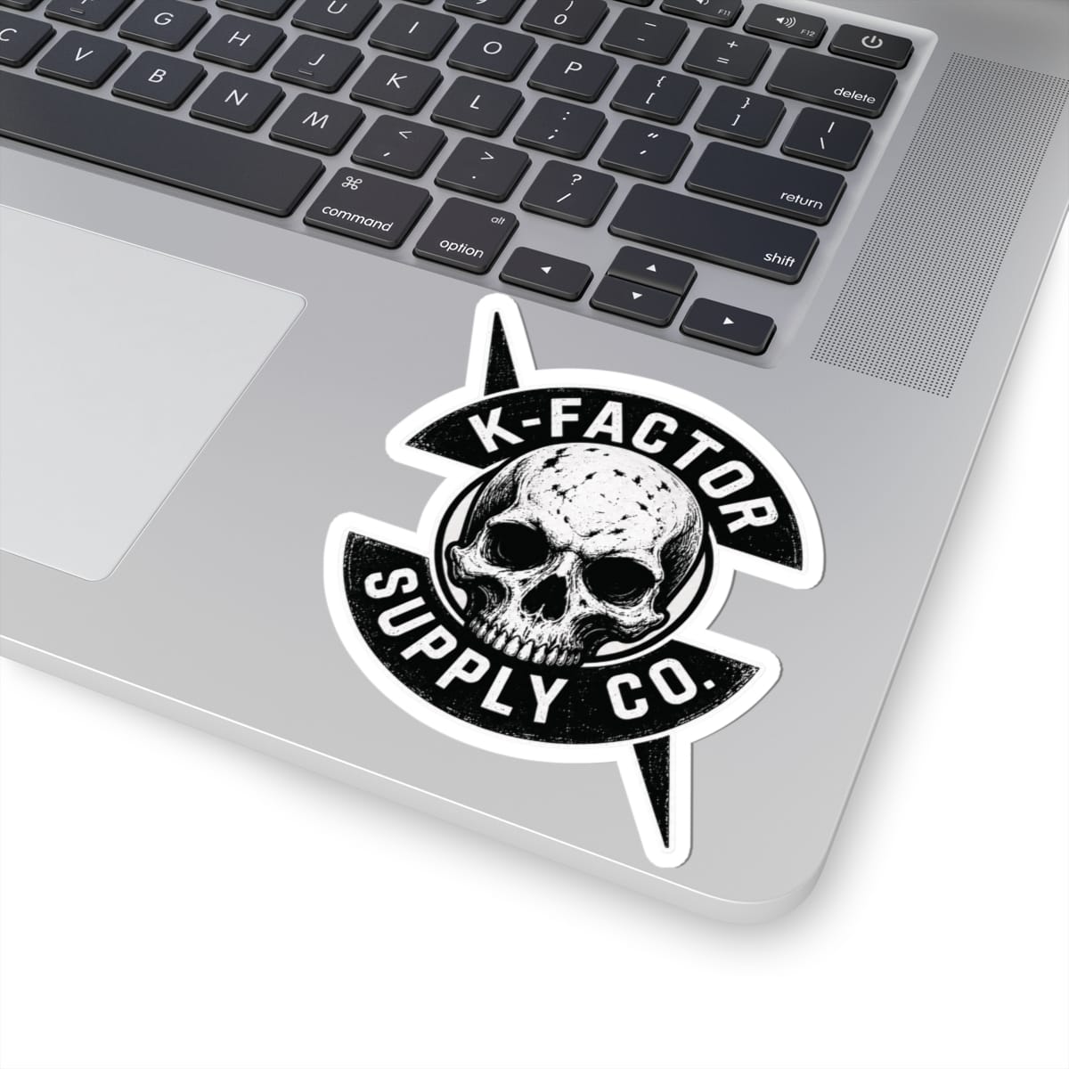 K-Factor Supply Co K-Factor Tarot Skull Logo Sticker