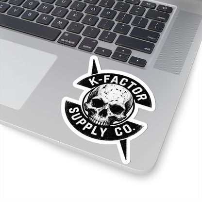 K-Factor Supply Co K-Factor Tarot Skull Logo Sticker