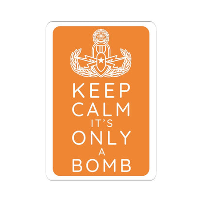 K-Factor Supply Co Keep Calm (Orange) Sticker 4" × 4"