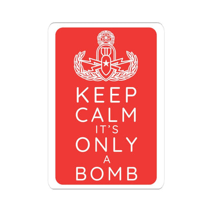 K-Factor Supply Co Keep Calm (Red) Sticker 4" × 4"
