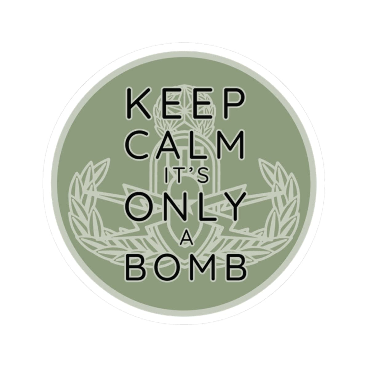 K-Factor Supply Co Keep Calm (Round) Sticker 2" × 2"