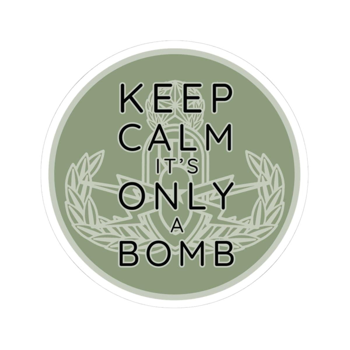 K-Factor Supply Co Keep Calm (Round) Sticker 3" × 3"