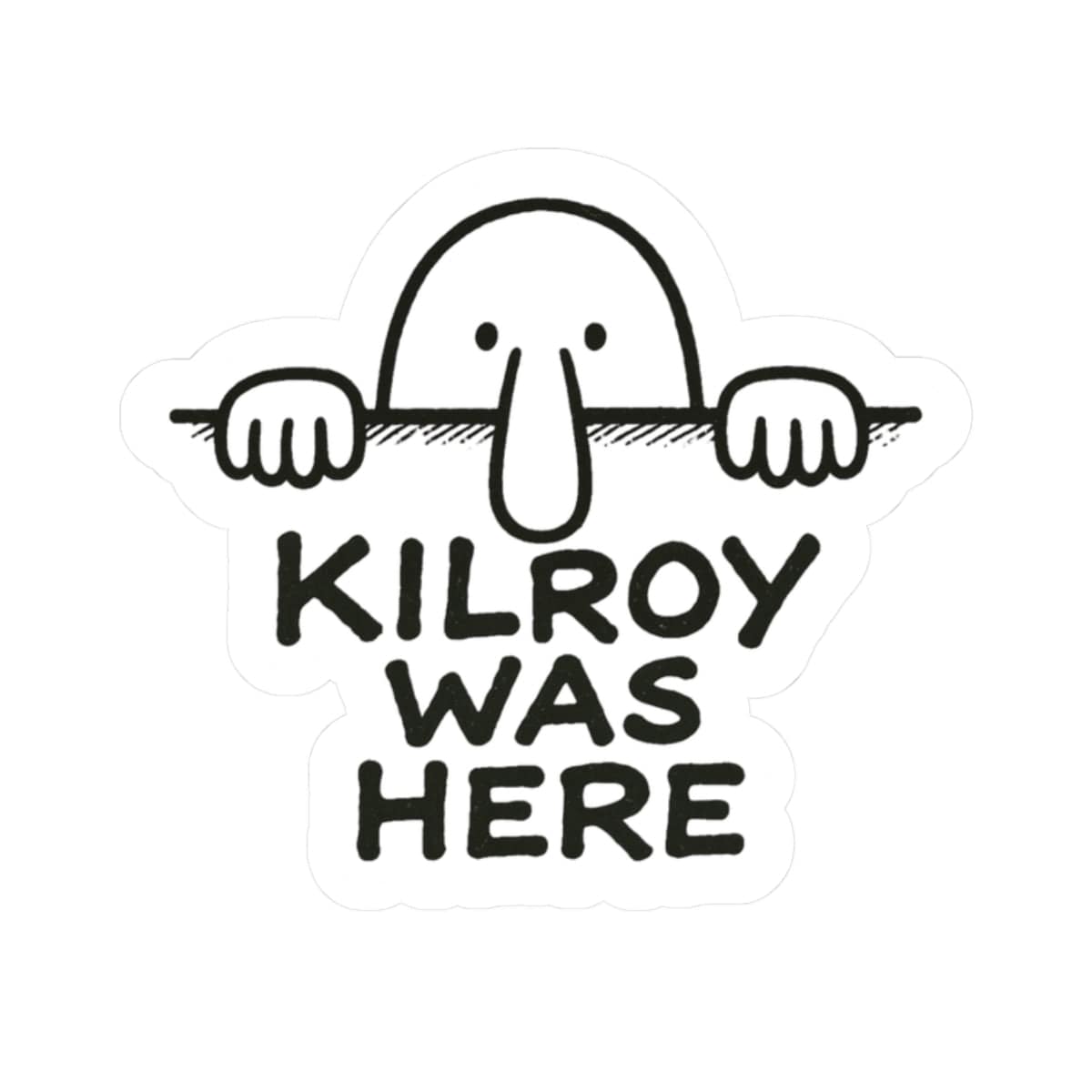 K-Factor Supply Co Kilroy Was Here Sticker 2" × 2"