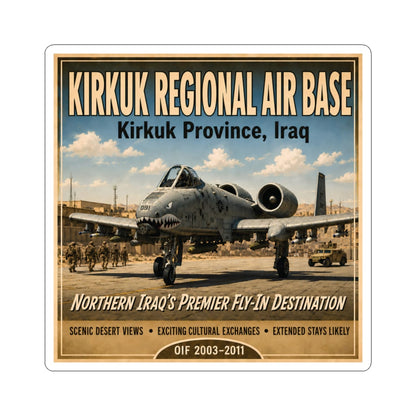 K-Factor Supply Co Kirkuk (KRAB) Travel Sticker 4" × 4"