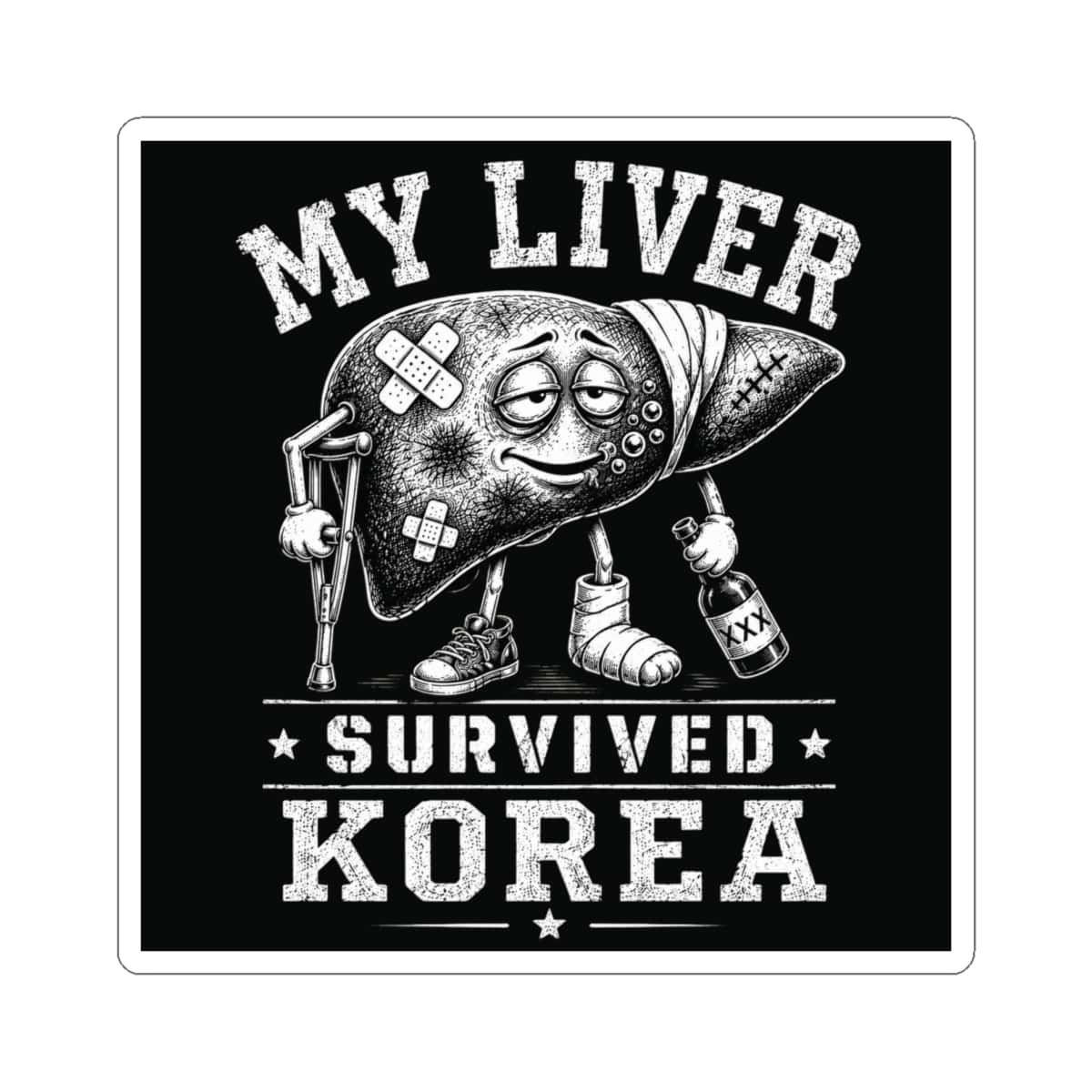 K-Factor Supply Co Korean Liver Sticker 6" × 6"