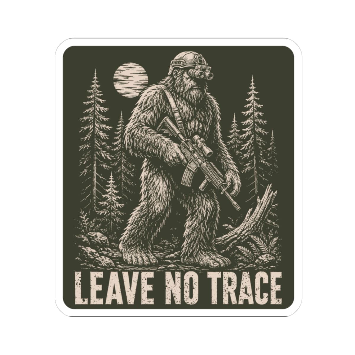 K-Factor Supply Co Leave No Trace Sticker 3" × 3"