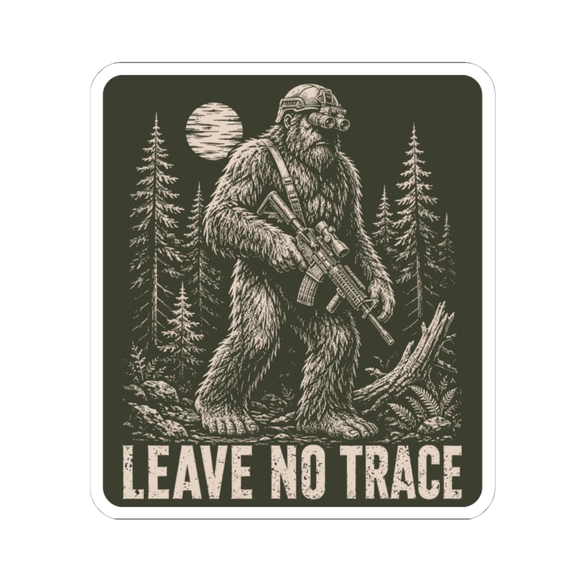K-Factor Supply Co Leave No Trace Sticker 4" × 4"