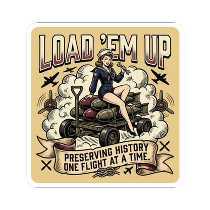K-Factor Supply Co Load 'em Up Sticker 2" × 2"