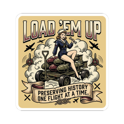 K-Factor Supply Co Load 'em Up Sticker 3" × 3"