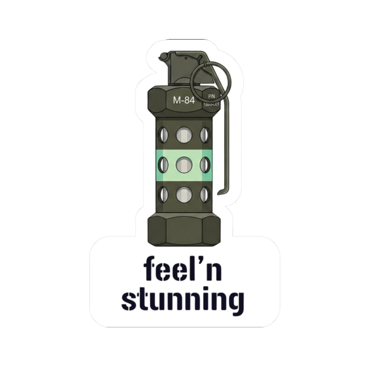 K-Factor Supply Co M-84 Feel'n Stunning Sticker 2" × 2"