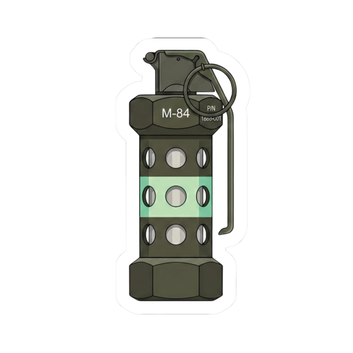 K-Factor Supply Co M-84 Flashbang Sticker 2" × 2"