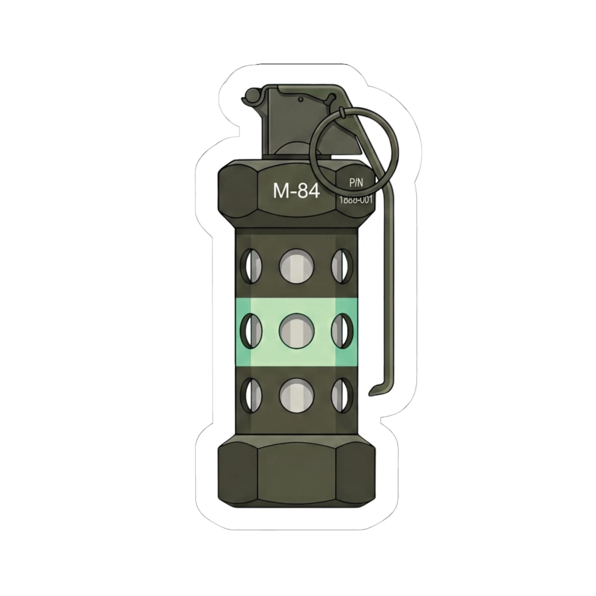 K-Factor Supply Co M-84 Flashbang Sticker 4" × 4"