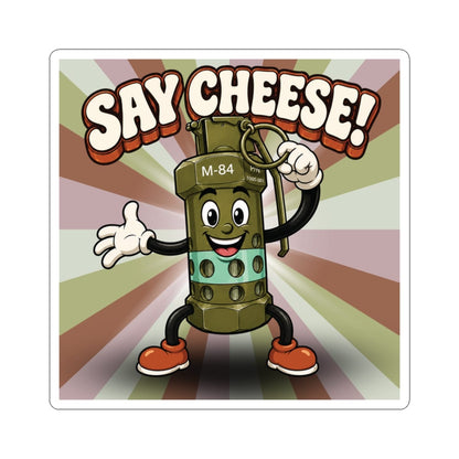 K-Factor Supply Co M-84 Say Cheese! Groovy Sticker 4" × 4"