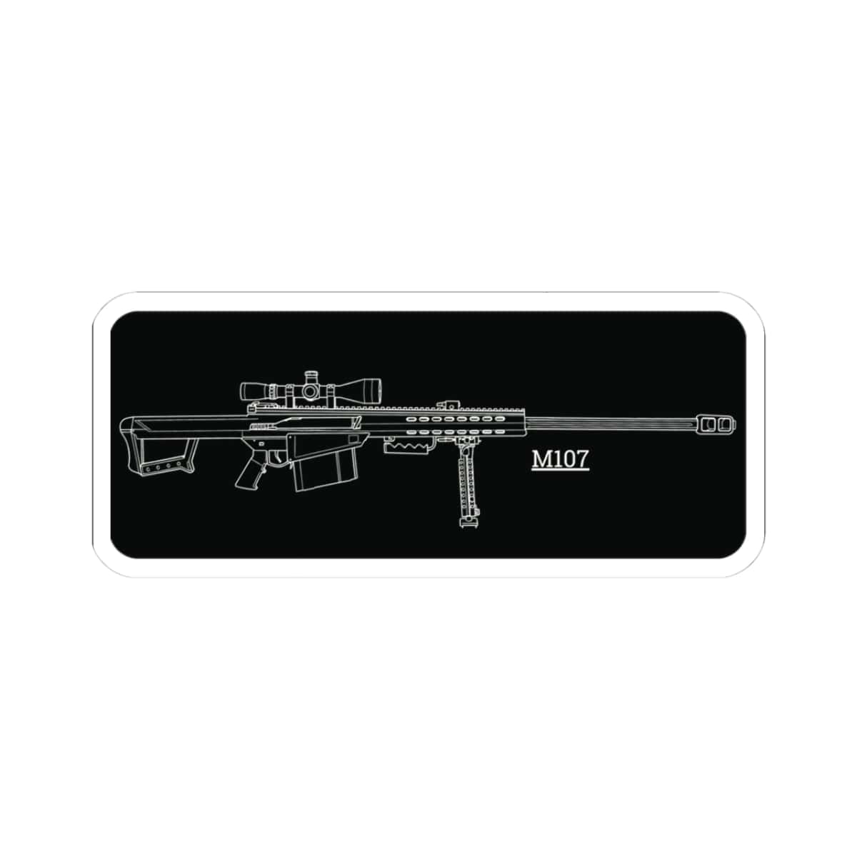 K-Factor Supply Co M107 Technical Sticker 3" × 3"