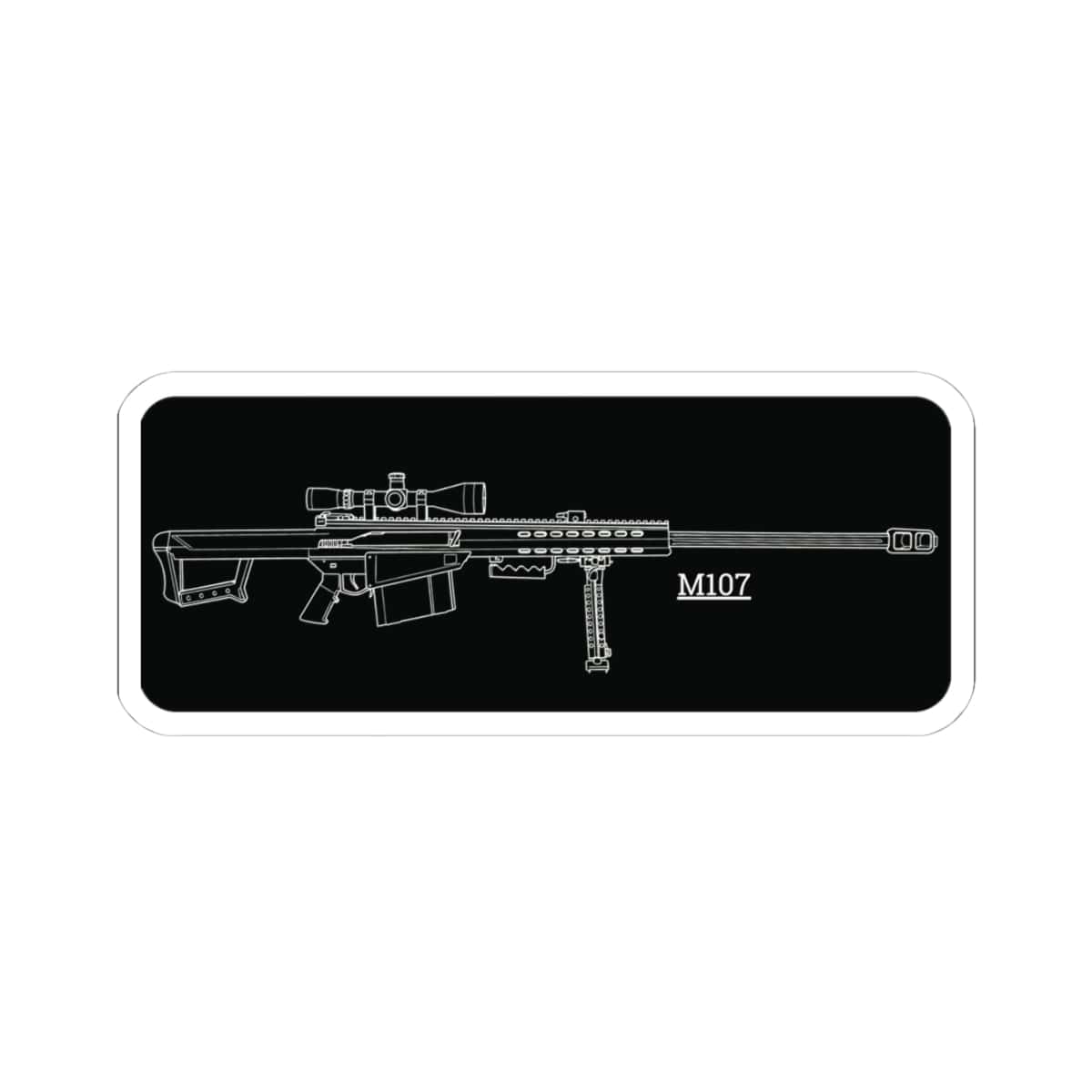 K-Factor Supply Co M107 Technical Sticker 4" × 4"