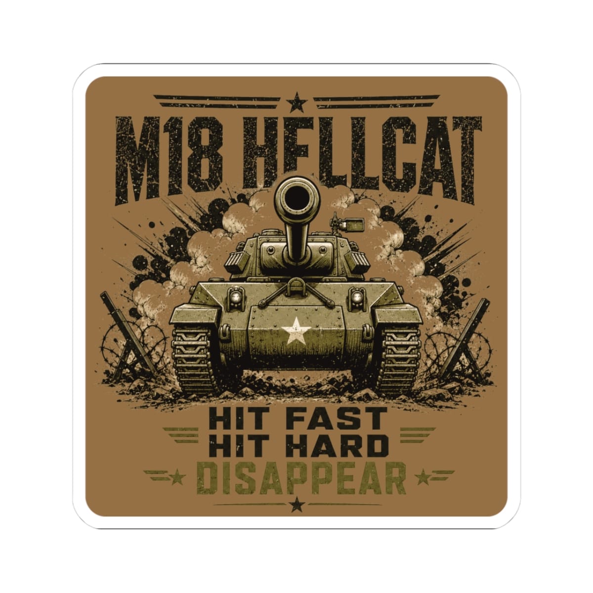 K-Factor Supply Co M18 Hellcat Sticker 3" × 3"