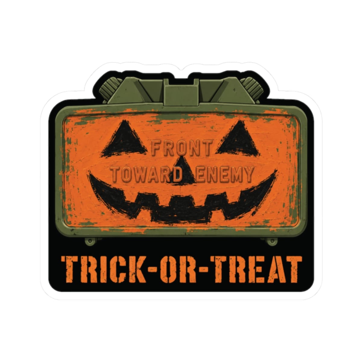 K-Factor Supply Co M18A1 Trick-or-Treat Sticker 2" × 2"