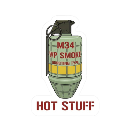 K-Factor Supply Co M34 Hot Stuff Sticker 2" × 2" / White