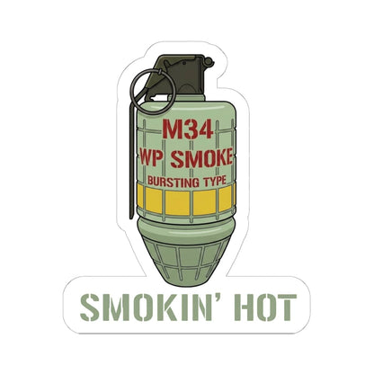 K-Factor Supply Co M34 Smokin' Hot Sticker 6" × 6" / White