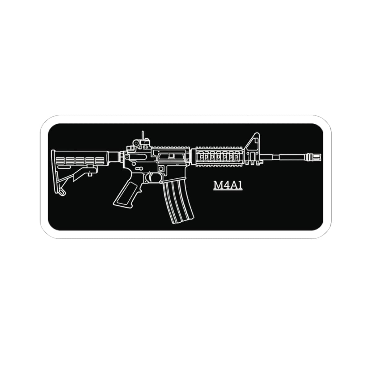 K-Factor Supply Co M4A1 Technical Sticker 4" × 4"