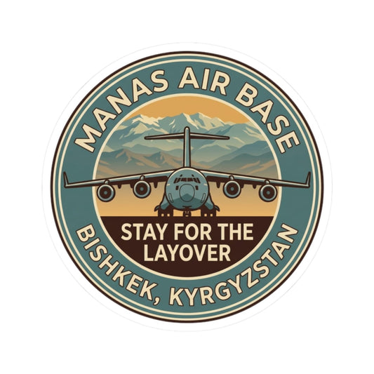 K-Factor Supply Co Manas AB Icon Mk 1 Sticker 2" × 2" / White