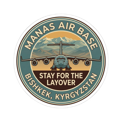 K-Factor Supply Co Manas AB Icon Mk 1 Sticker 4" × 4" / White